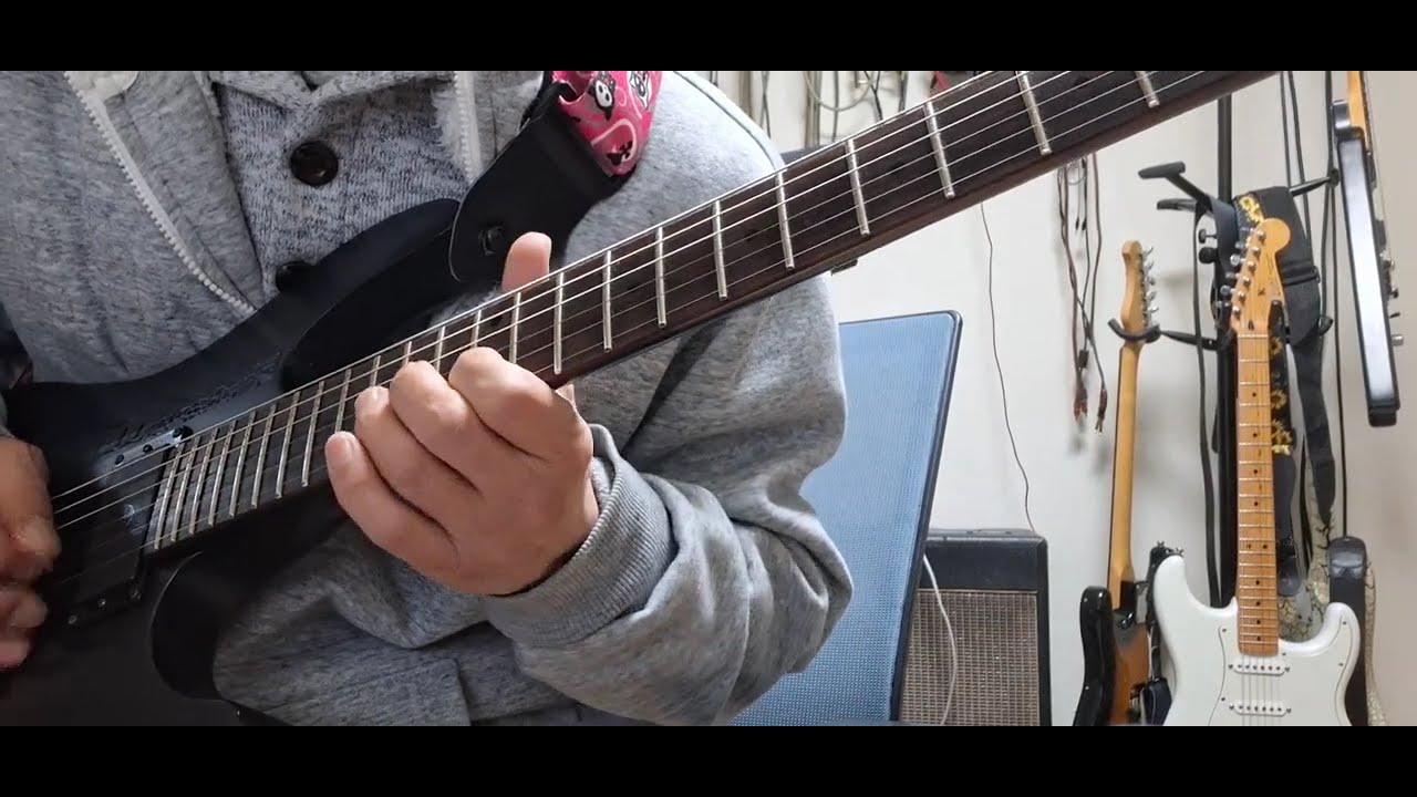 progressive, B mimor jam Style ,Practicing (Cort EVL K2 + Line6 Amp)