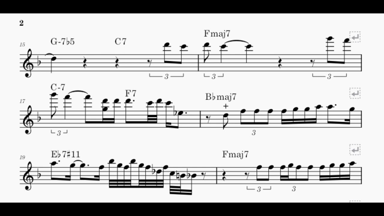 They Say It's Wonderful, John Coltrane transcription