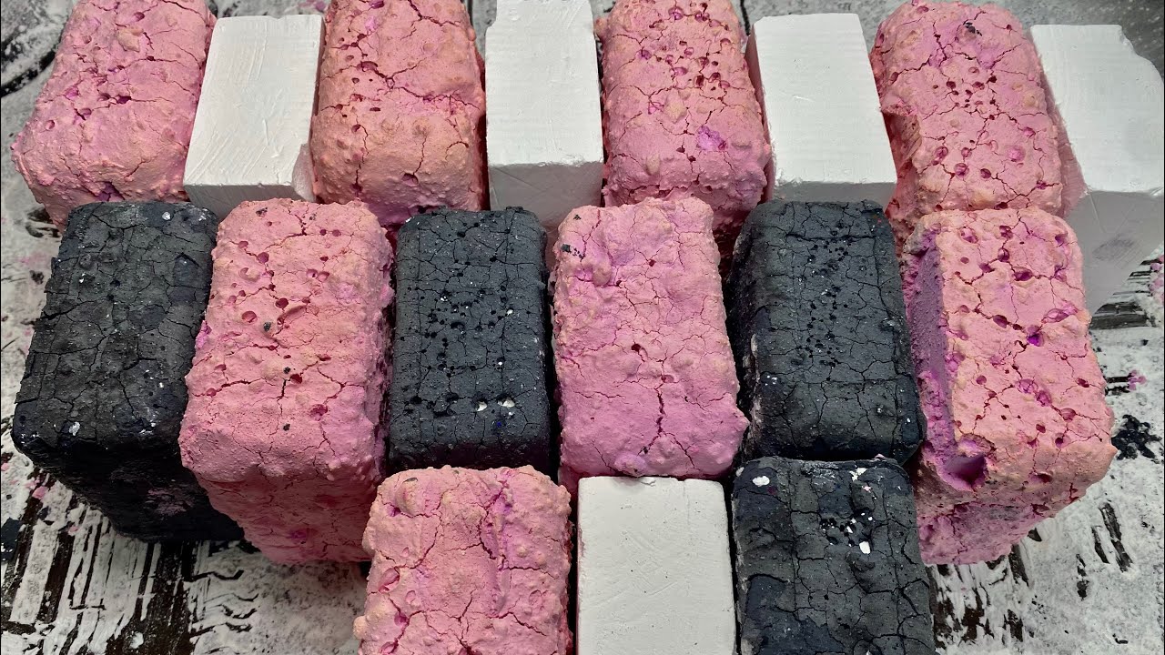 Black pink pasted blocks with freshies.