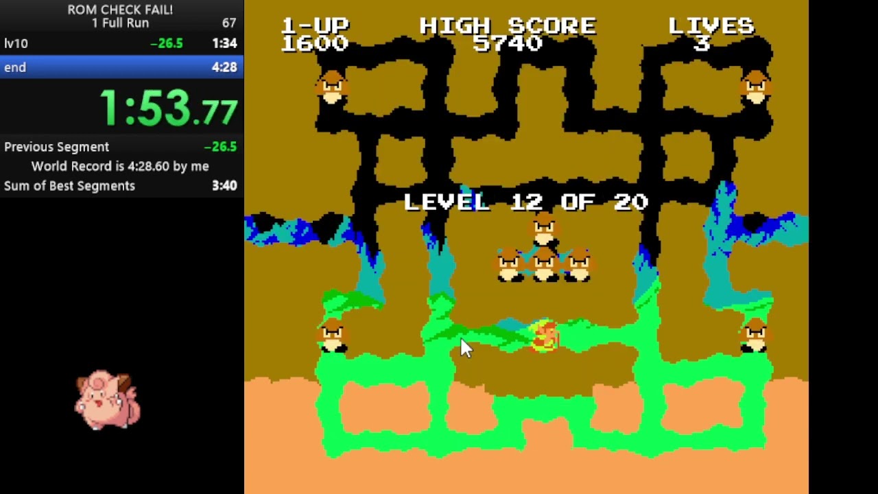 ROM CHECK FAIL! Speedrun in 3:47 [WR]