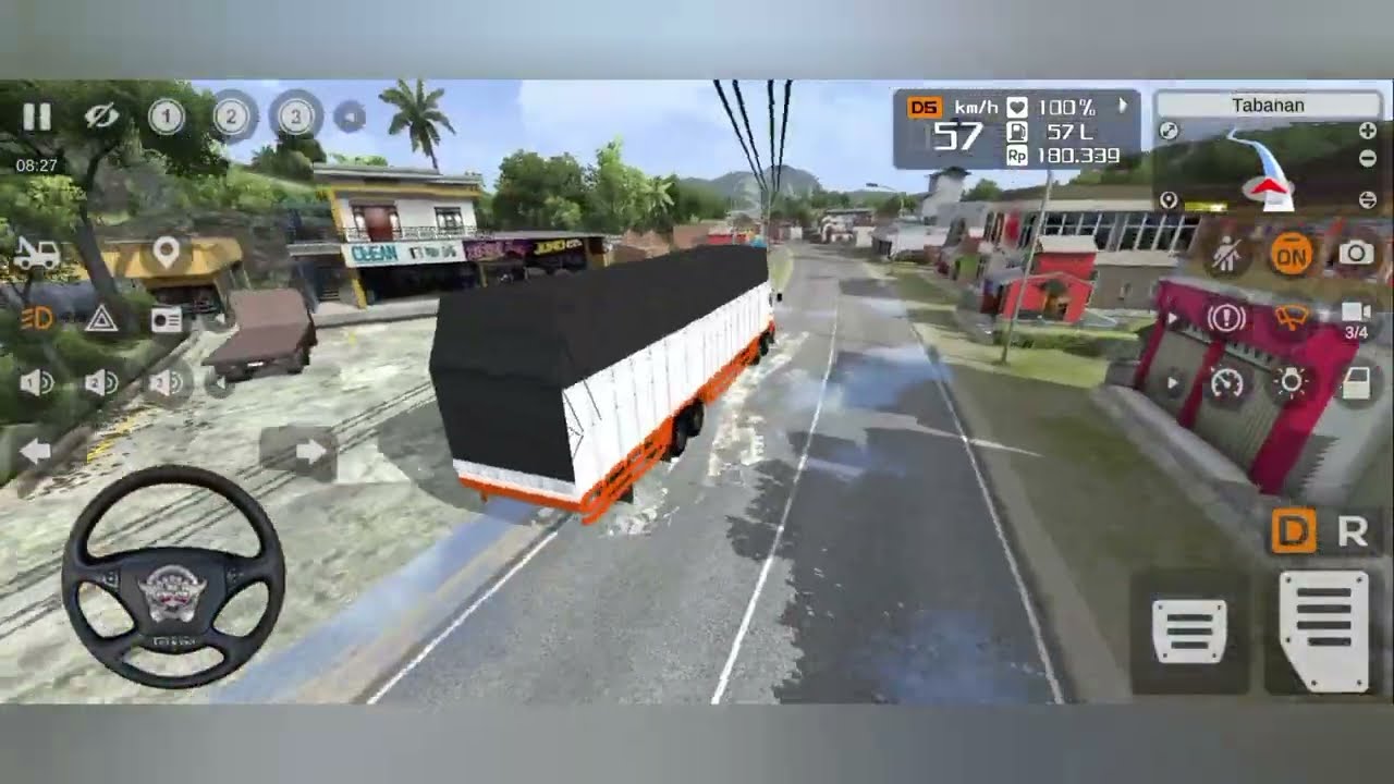 लोडेड ट्रक का खतरनाक सफर | Road Truck Video🚛🚚#bussimulatorindonesia #youtube #tranding #gaming 