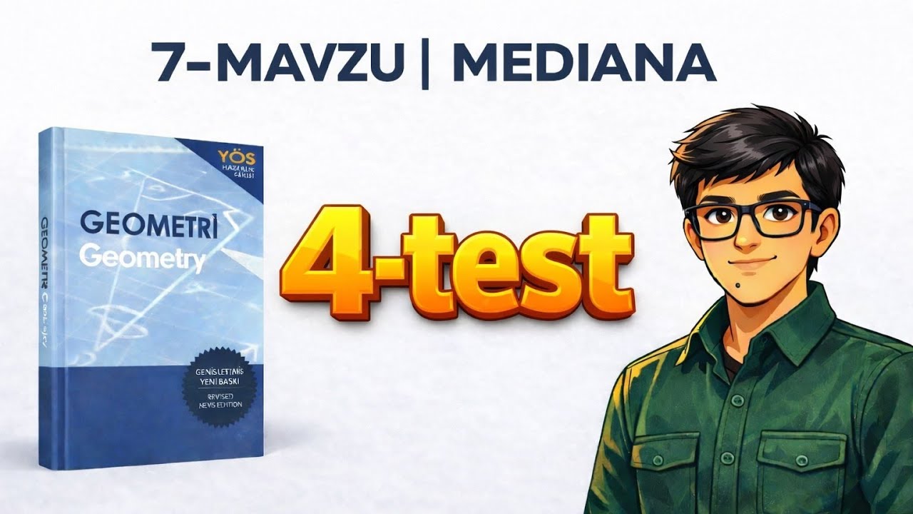 7-Mavzu | 4-Test — Mediana misollarining yechimi | PUZA Geometriya | RiyoziyotSari