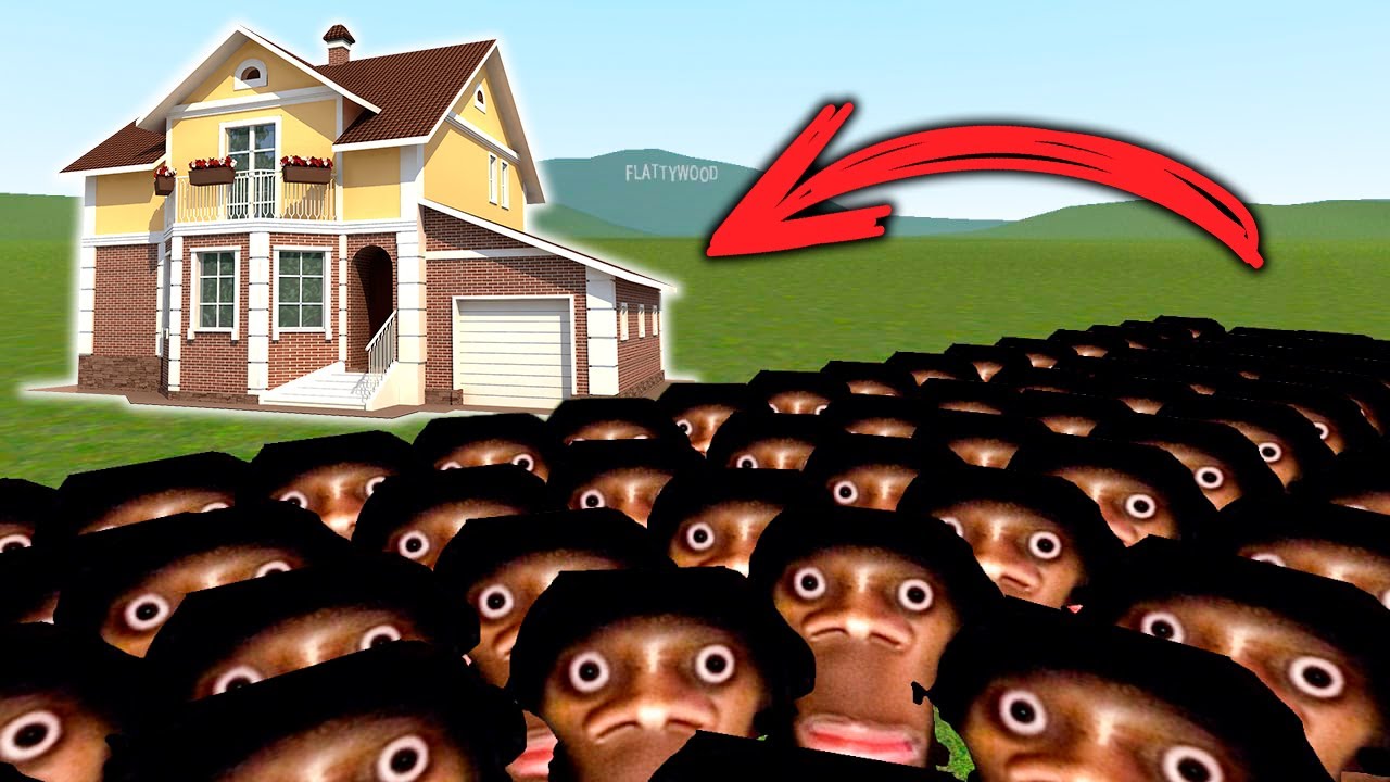 AUUGHH OBUNGA BROTHERS VS HOUSES!! (Garry's Mod)