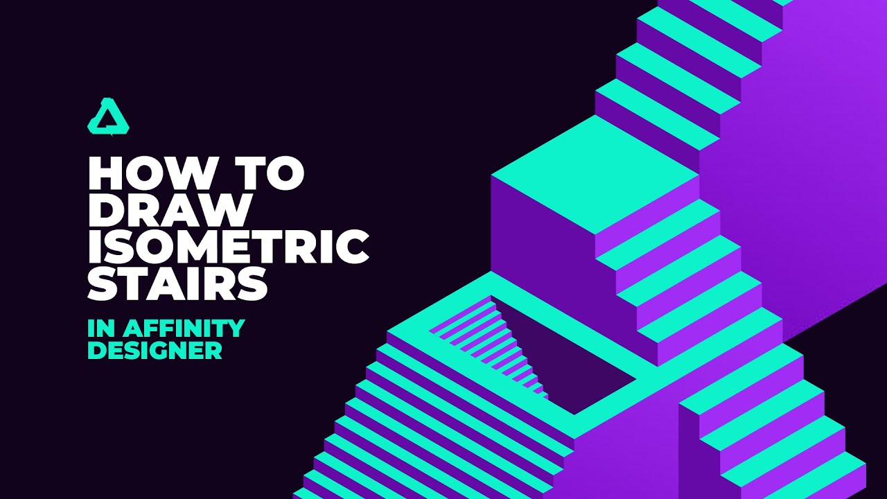 How To Draw Isometric Stairs in Affinity Designer | Tutorial