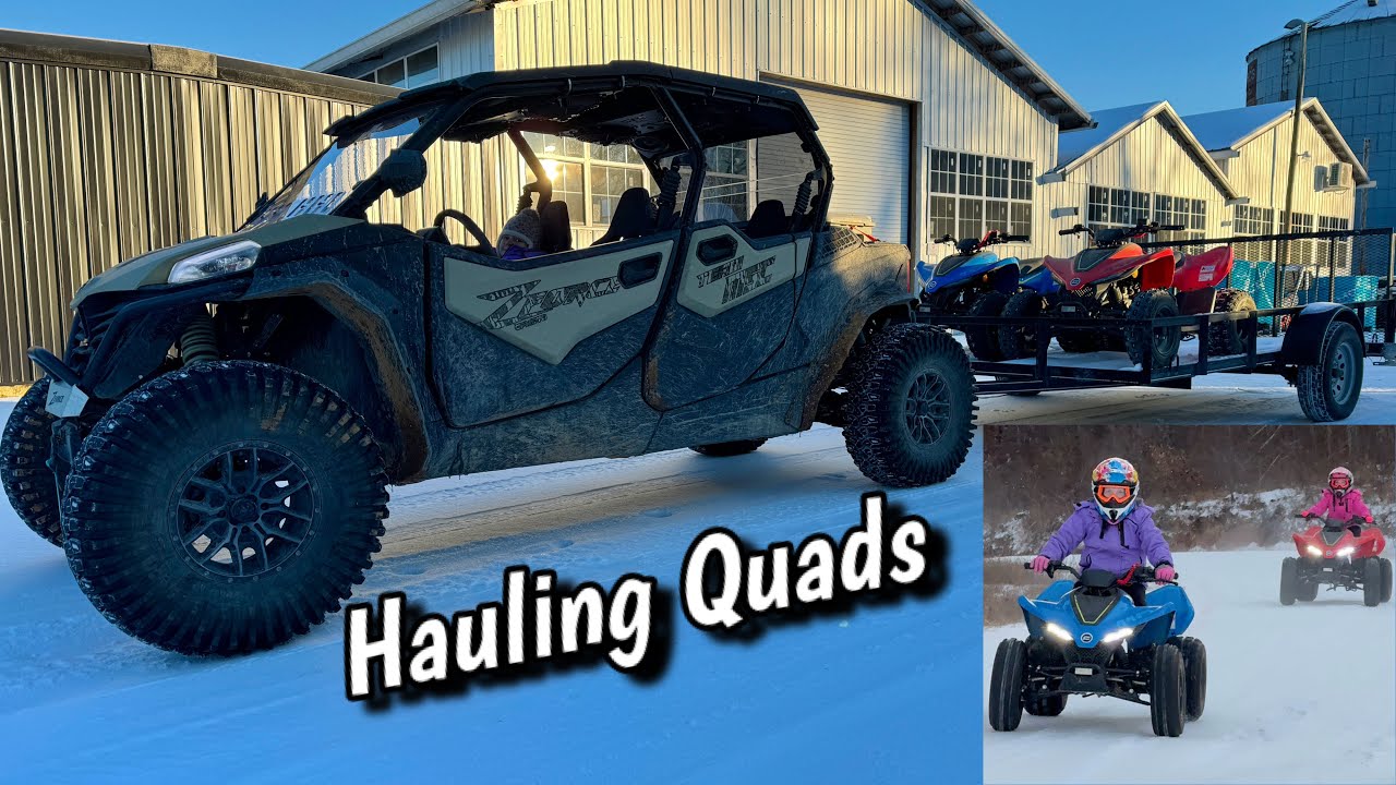 CFMOTO ZFORCE Hauls CFORCE ATVs thru the Southern ICE Storm of 2024 | CF 110 Riding