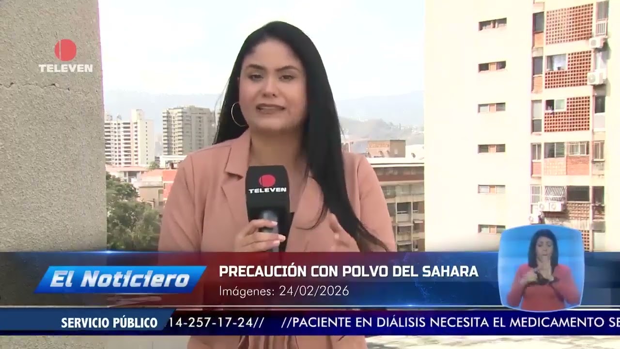 Polvo del Sahara estará en el país hasta el 27-F – El Noticiero emisión meridiana 24/02/26