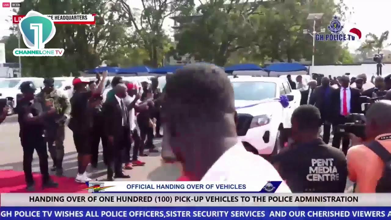 LIVE: President Mahama Presents 100 Vehicles to Police Administration