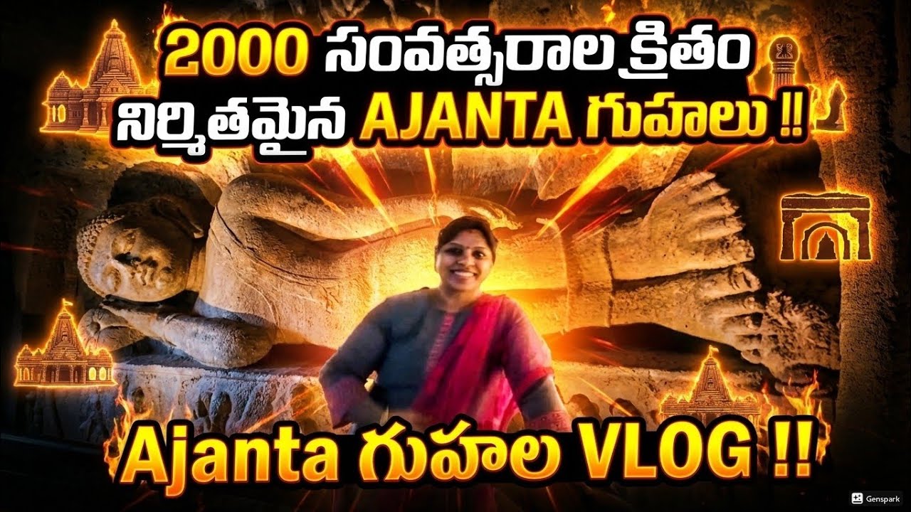AJANTA CAVES VLOG:2000 years old,200 సంవత్సరాల పాటు నిర్మించిన గుహలు-అద్భుతమైన ప్రకృతి సౌందర్యo