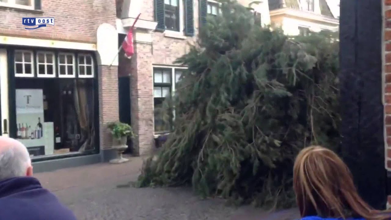 Paarden op hol in centrum Ootmarsum bij halen hout voor paasvuur