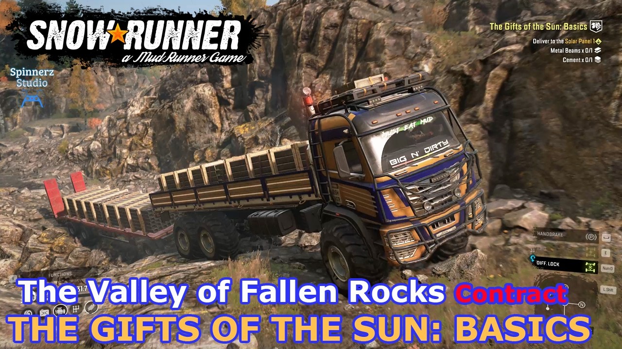 SnowRunner - The Gifts of the Sun: Basics | The Valley of Fallen Rocks, Zurdania(Contract)| Phase 17