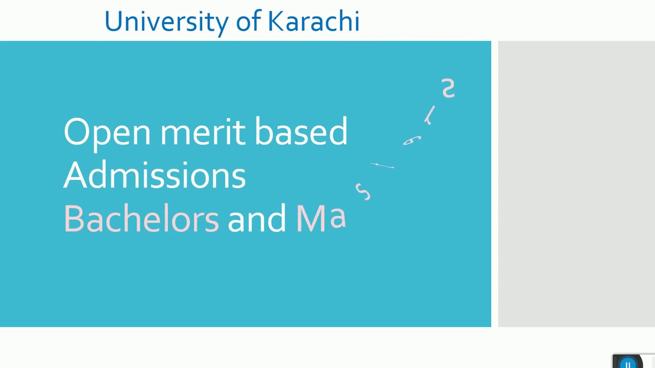 Open merit based admissions in bachelors and masters programs.. 2018-2019