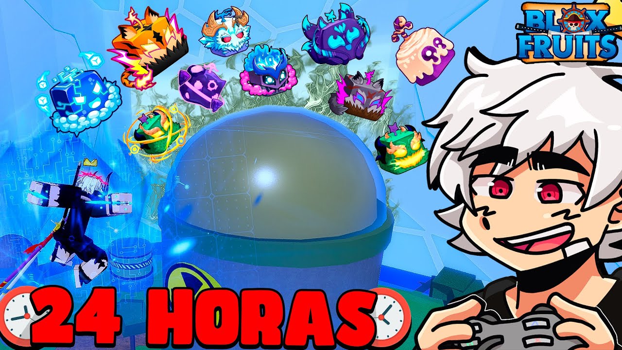 PASSEI 24 HORAS⏰FAZENDO FACTORY USANDO A CONTROL NO BLOX FRUITS!!🌐❄️