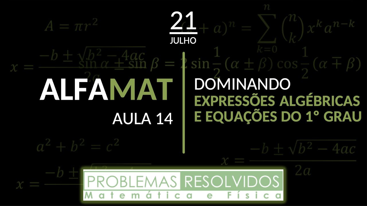 🔴 AO VIVO 🔴 ALFAMAT – 7ª Série – 14ª AULA – 21/julho/2021