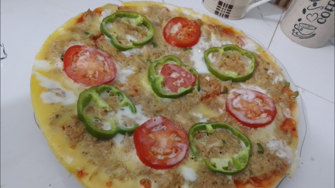 Bakery style chicken pizza#withoutcheese#chickenpizza#bakerystyle 