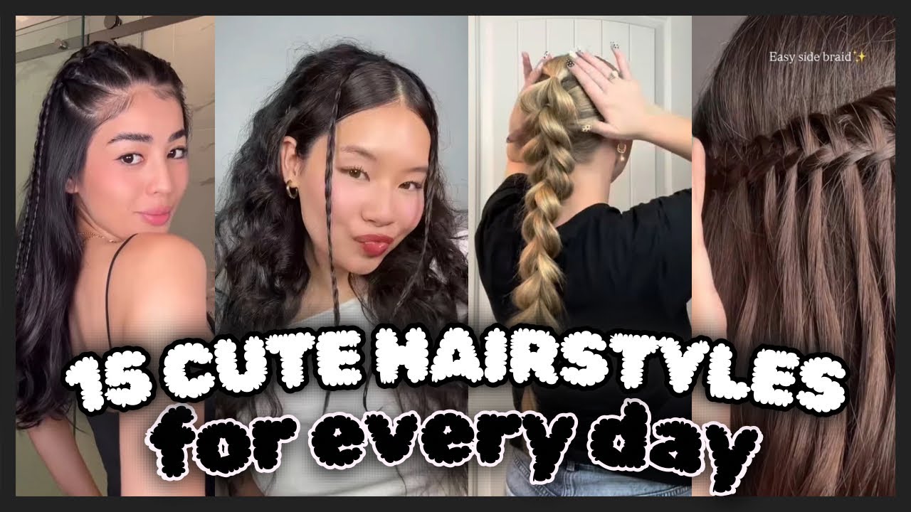 15 Cute Hairstyles for everyday 🖤🐼