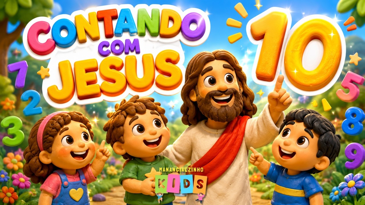 Louvor Infantil: Contando com Jesus | Letra | Canção dos Números 0 a 20 | Manancialzinho Kids