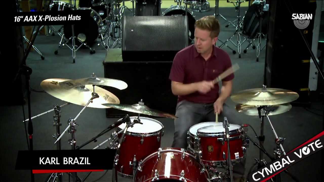 CYMBAL VOTE - Karl Brazil Demo's the 16" AAX X-Plosion Hats