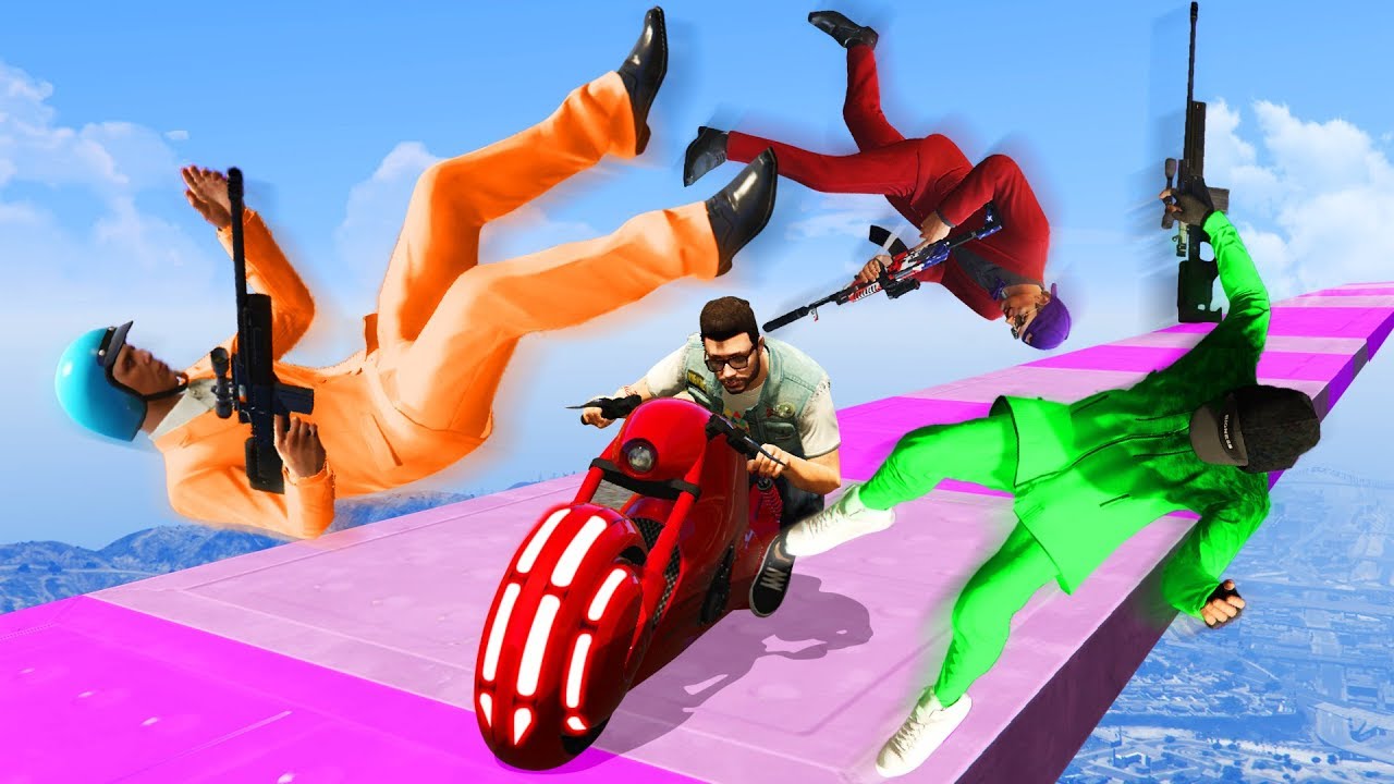SNIPERS VS TRON BIKES! (GTA 5 Funny Moments)