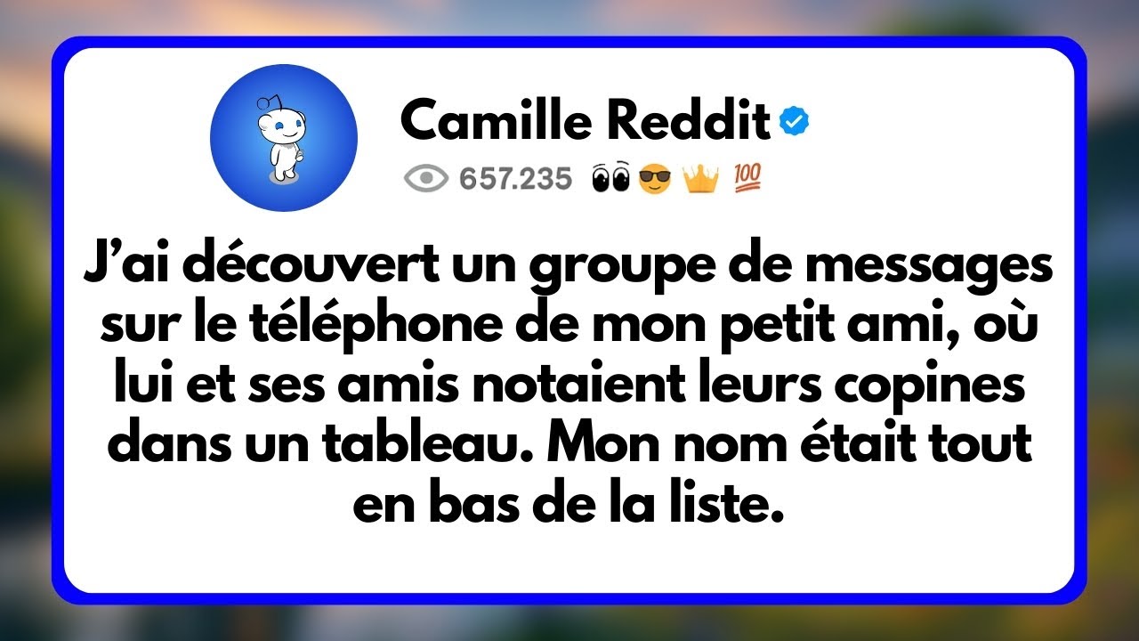 J’ai Découvert un groupe de Messages sur le Téléphone de mon petit ami, où lui et ses amis...