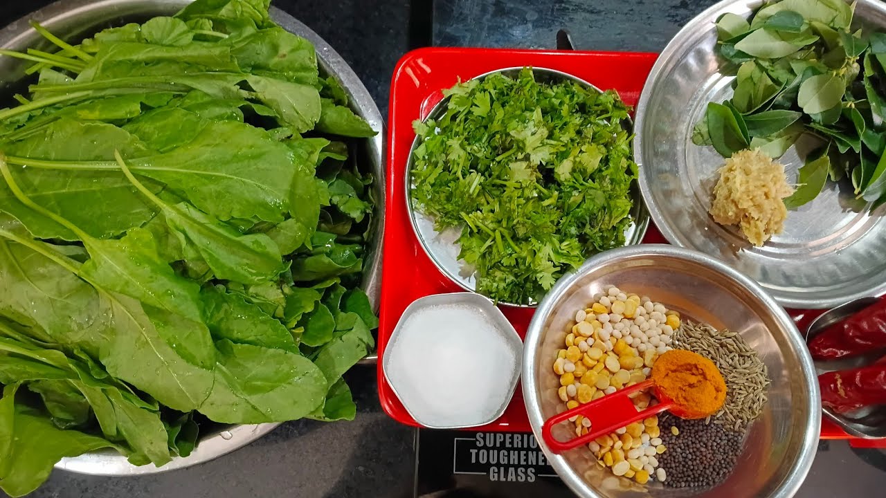 Spinach curry || healthy Eyes food || పాలకూర తయారీ || vit-A rich curry for healthy eyes  palakura
