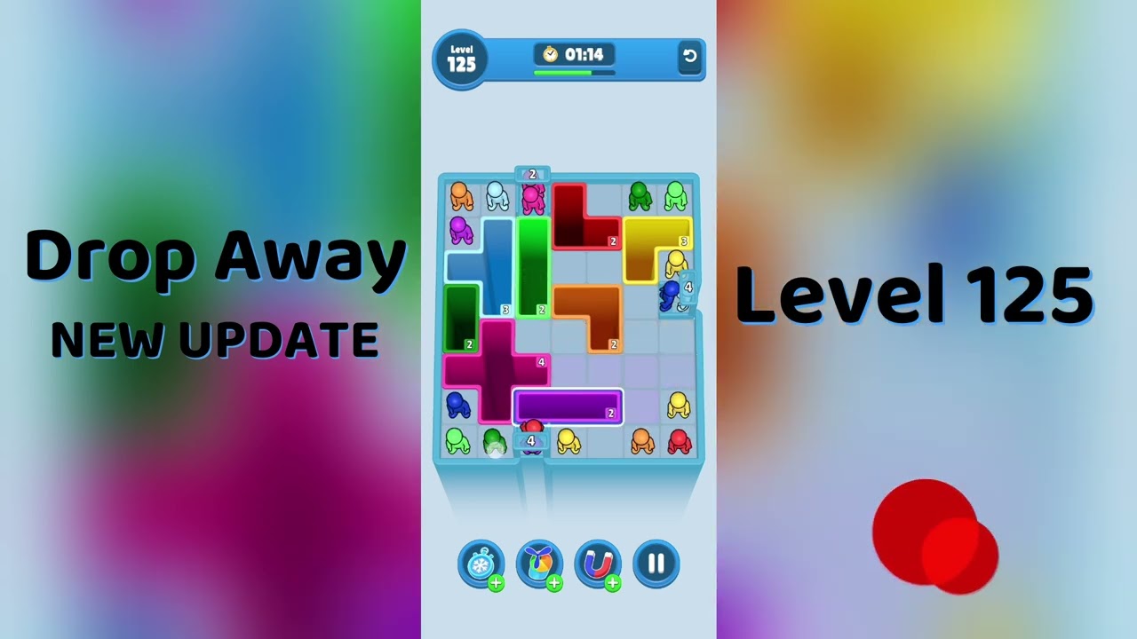 Drop Away Level 125 Walkthrough - NEW UPDATE | Step-by-Step Guide 🧠 | SolutionGuruji