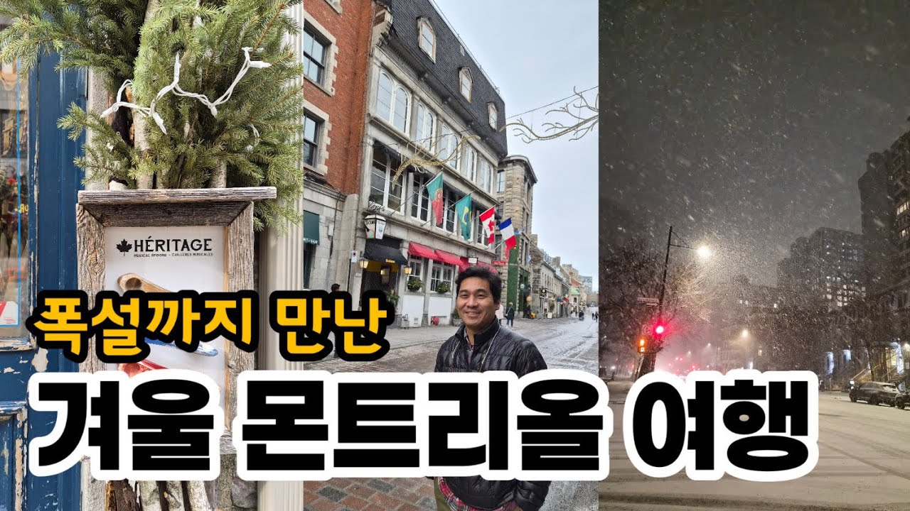 Winter in Montreal | 겨울 몬트리올 브이로그, 예상치 못한 폭설