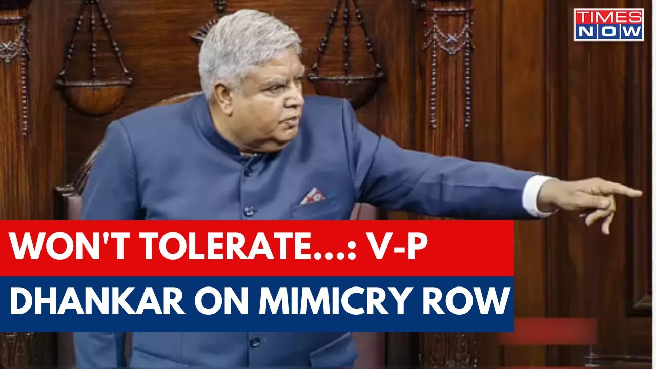 Jagdeep Dhankar On Ongoing Mimcry Row: Can't Tolerate Insult Of Vice President Of India
