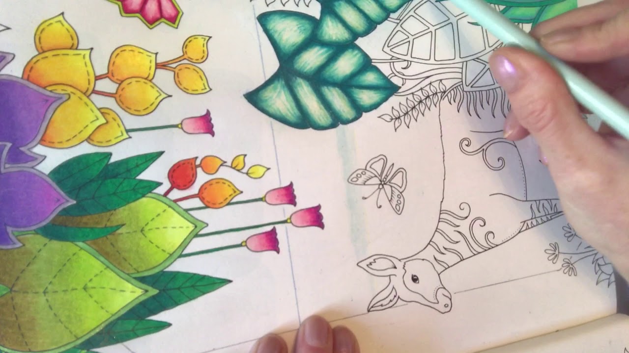 Tutorial 4 - Johanna Basford Magical Jungle - ocean background