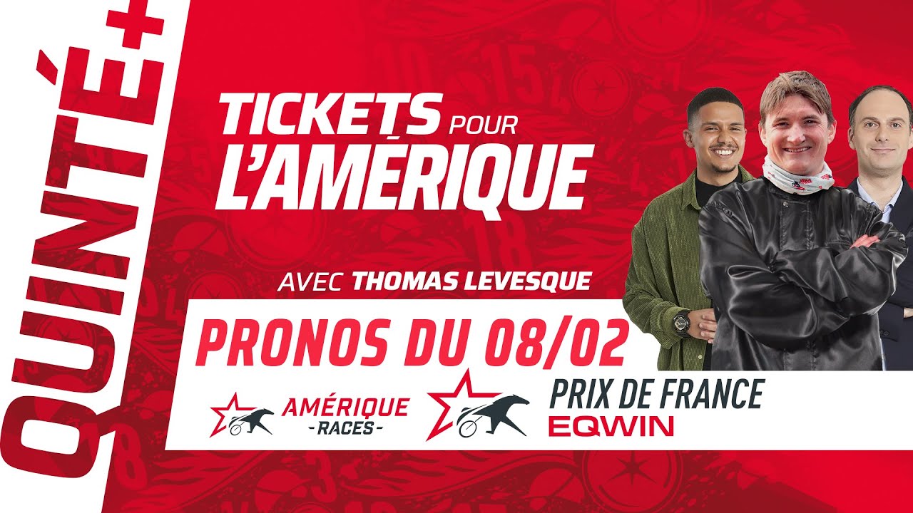 PRONOSTICS QUINTÉ+ DIMANCHE 8 FÉVRIER | Thomas Levesque fait le papier du Prix de France Eqwin 2026