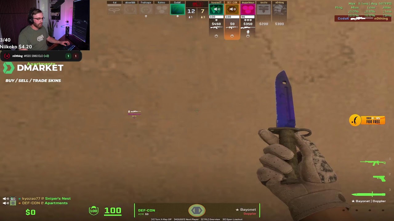 n0thing but h$ - Premier 30k and faceit 3k  !dmarket