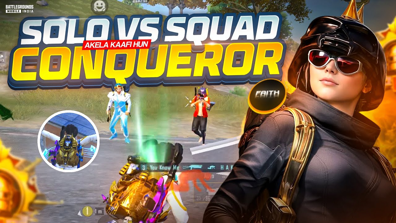 CONQUEROR ❗️ Solo Vs Squad Conqueror Push In New Season | Fastest Solo v Squad Player 