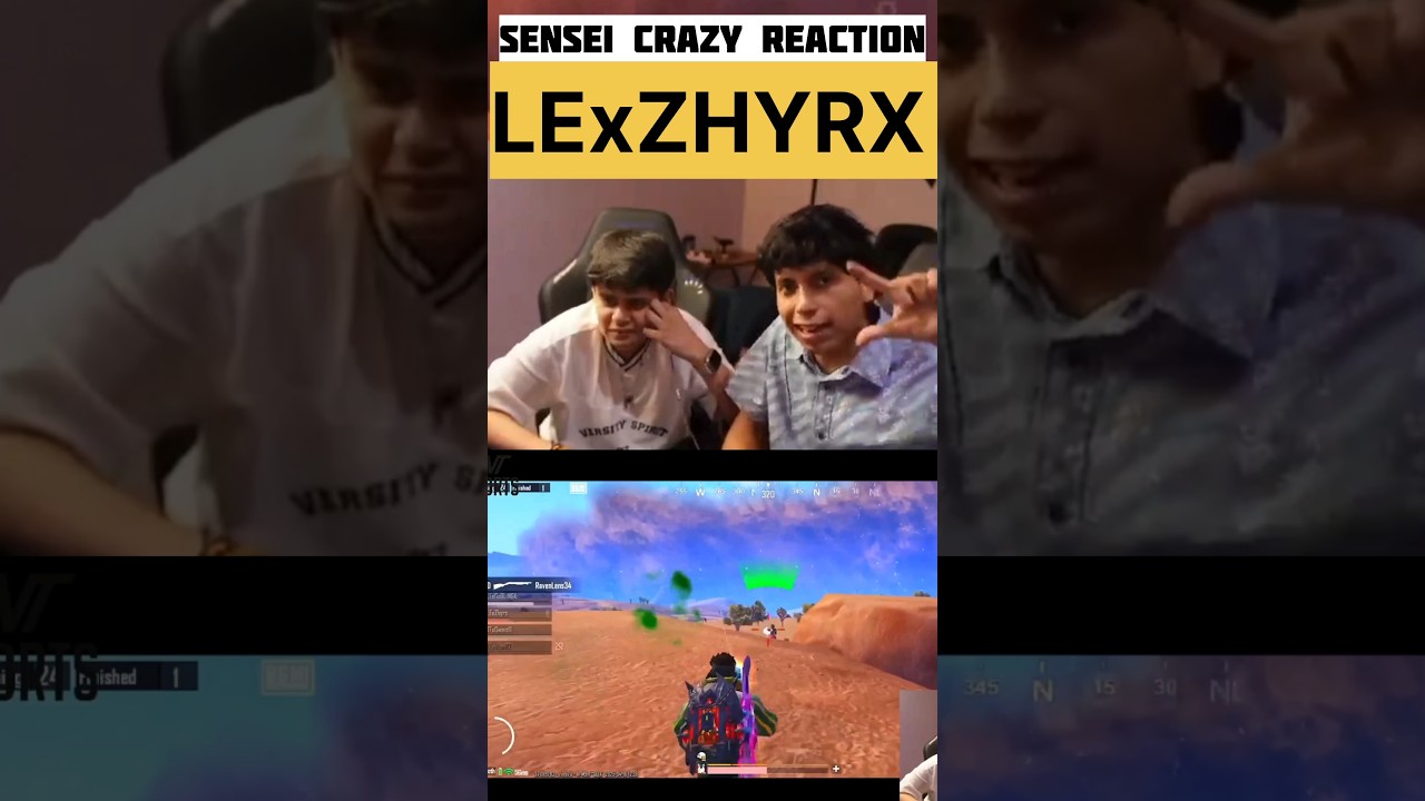 SENSEI Crazy reaction to Zhyrx 😂🔥#sensei #zhyrxgaming #bgmi #shorts