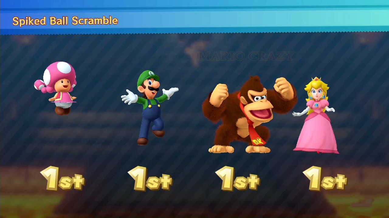 Mario Party 10 Custom Maps - Toadette vs Donkey Kong vs Peach