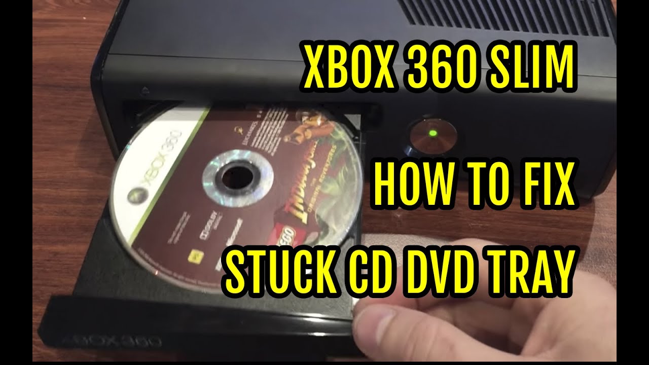 How to repair & open the Xbox 360 Slim disk drive tray when stuck - YouTube