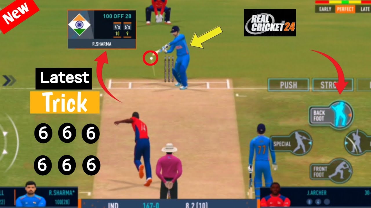 REAL CRICKET 24 best batting tricks and tips 🔥 | rc24 perfect timing tricks | rc24 batting tips