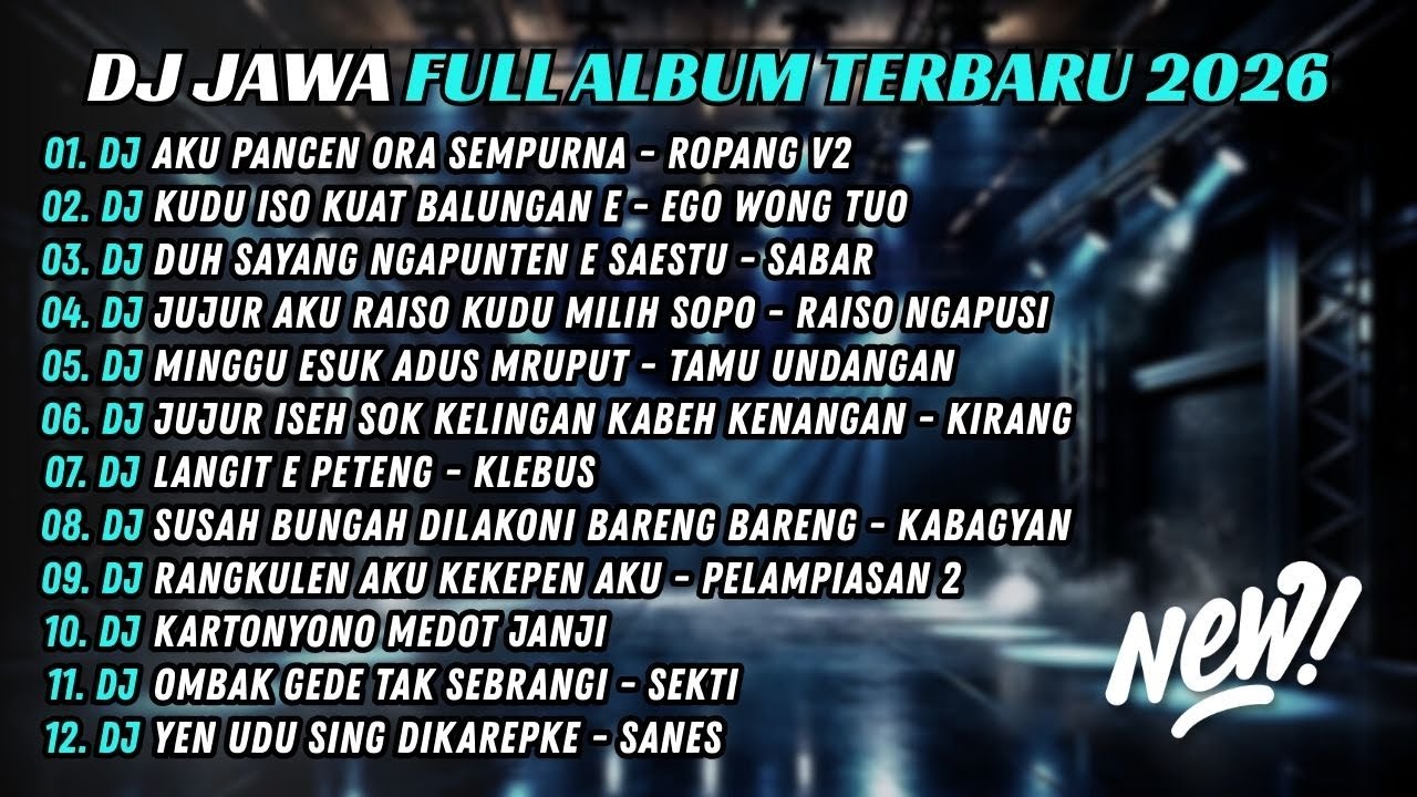DJ ROPANG - AKU PANCEN ORA SEMPURNA - DJ JAWA VIRAL TIKTOK 2026