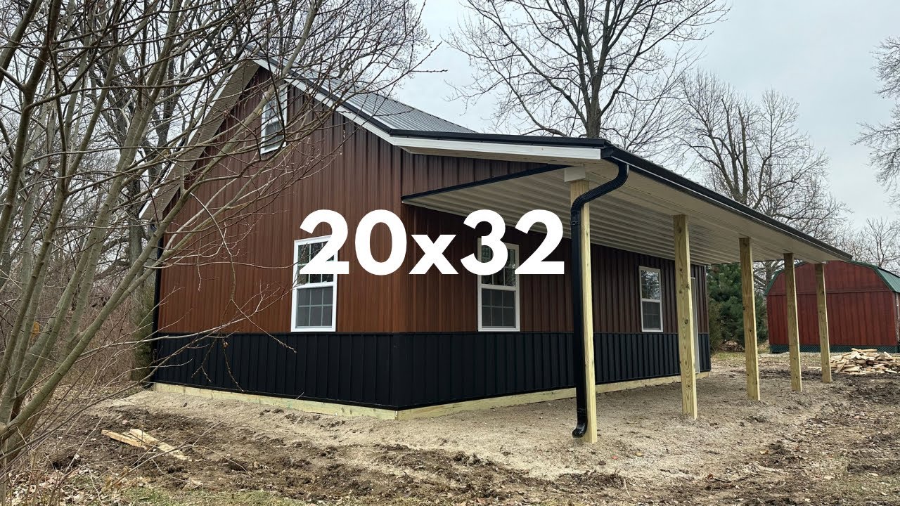 Touring a 20x32 Post Frame Building: Inside Look with Attic Trusses