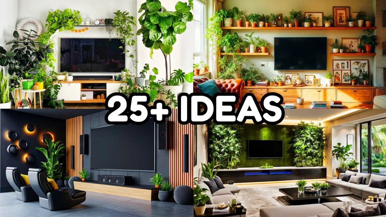 Green TV Setup 🌿📺✨| Cozy TV Corner with Plants 🌿