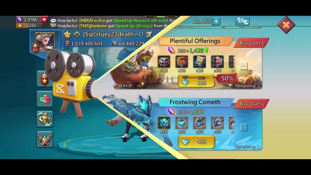 Day 61, $1200 in packs and 5piece mythic