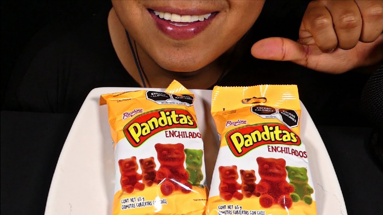 ASMR COMIENDO GOMITAS ENCHILADAS PANDITAS