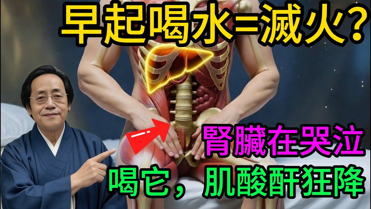 早起一杯水正在毀掉你的腎！倪師緊急叫停：停止“滅火”行為！換喝這杯“黃金水”，肌酸酐連降3級！#倪海廈#中醫養生#腎臟保養#腎衰竭#尿毒癥#蜂蜜水#肌酸酐#早起喝水夜尿頻多#腎小球濾過率#洗腎#透析
