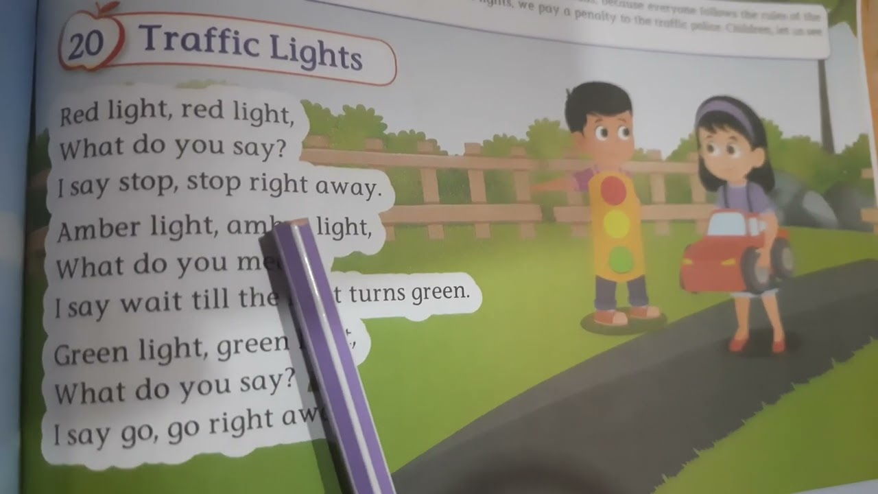 Traffic lights | sr kg rhyme | pre-primary | Vikas apple book C 