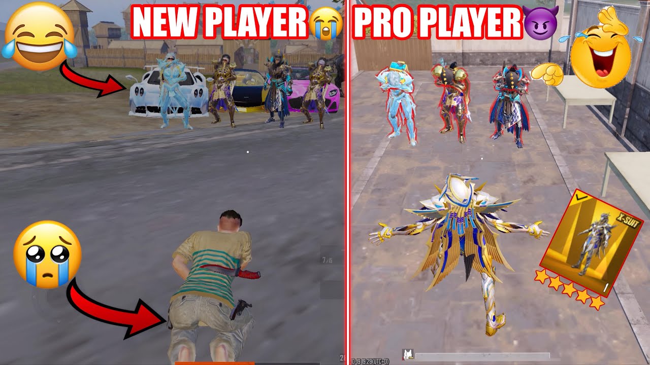PRANK😱SQUAD RANDOM RICH PLAYERS🤑VS NEW PLAYER🥺WITH REVENGE😈PUBG MOBILE