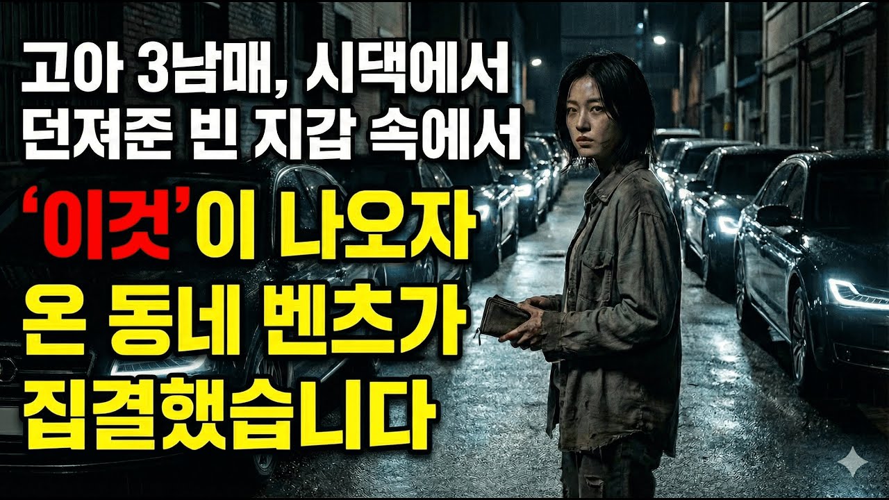 (시니어사연)“ 아빠 잃고 구걸하던 고아 3남매, 시댁에서 던져준 빈 지갑 속에서 '이것'이 나오자 온 동네 벤츠가 집결했습니다”  l인생사연l시니어사연l인생사연l