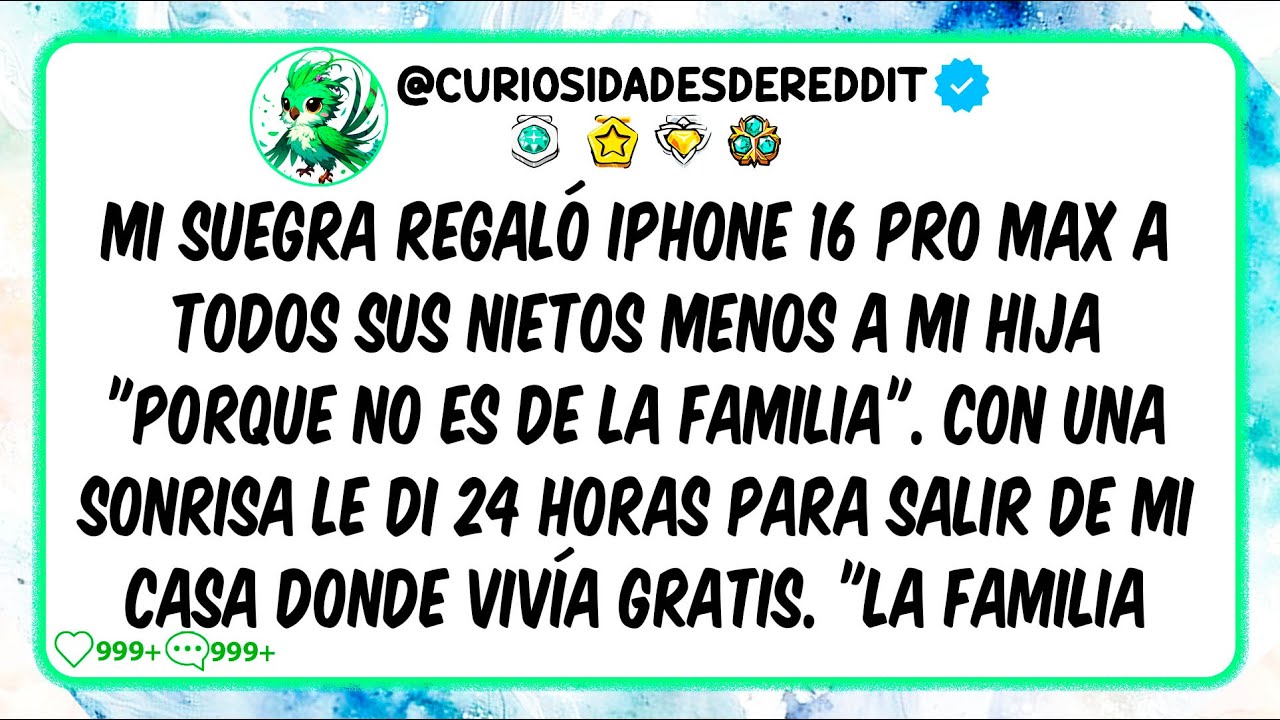Mi suegra regaló iPhone 16 Pro Max a TODOS sus nietos menos a mi hija 