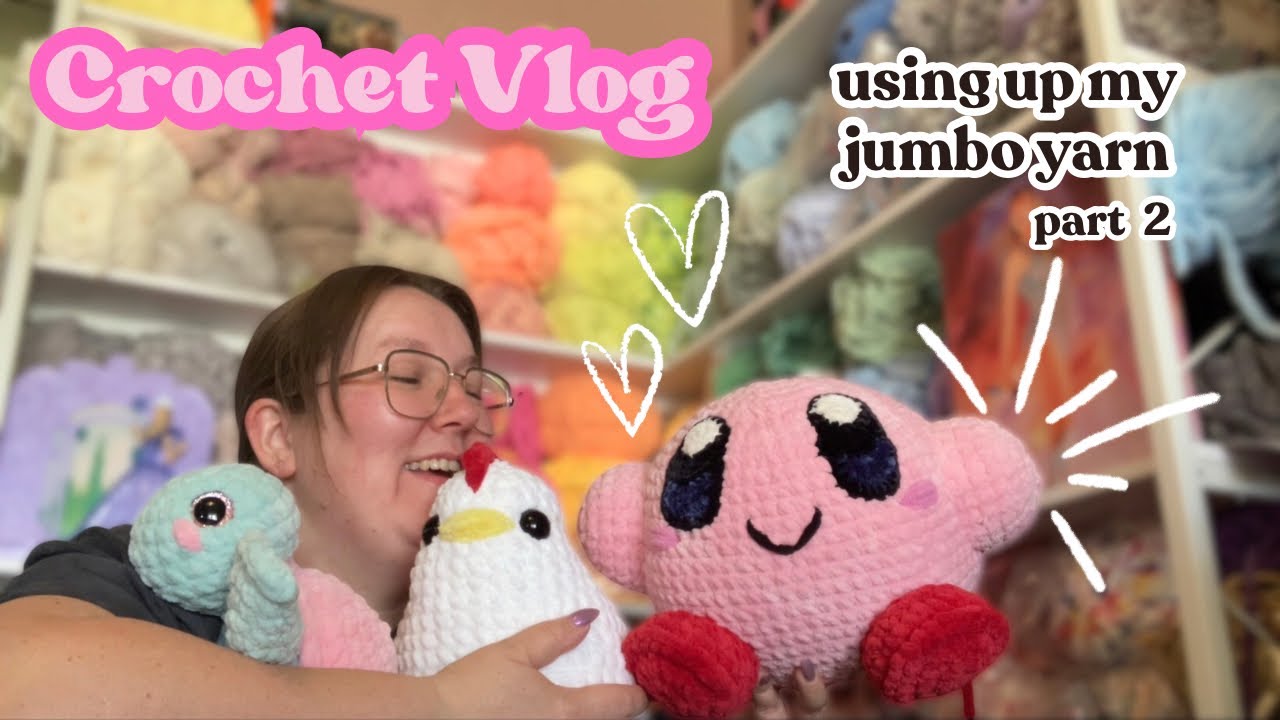 Crochet Vlog | using my jumbo yarn 🧶 (part 2)