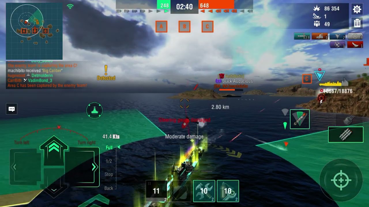 [wows blitz] Tier10 島風さん 129k [Shimakaze] 24