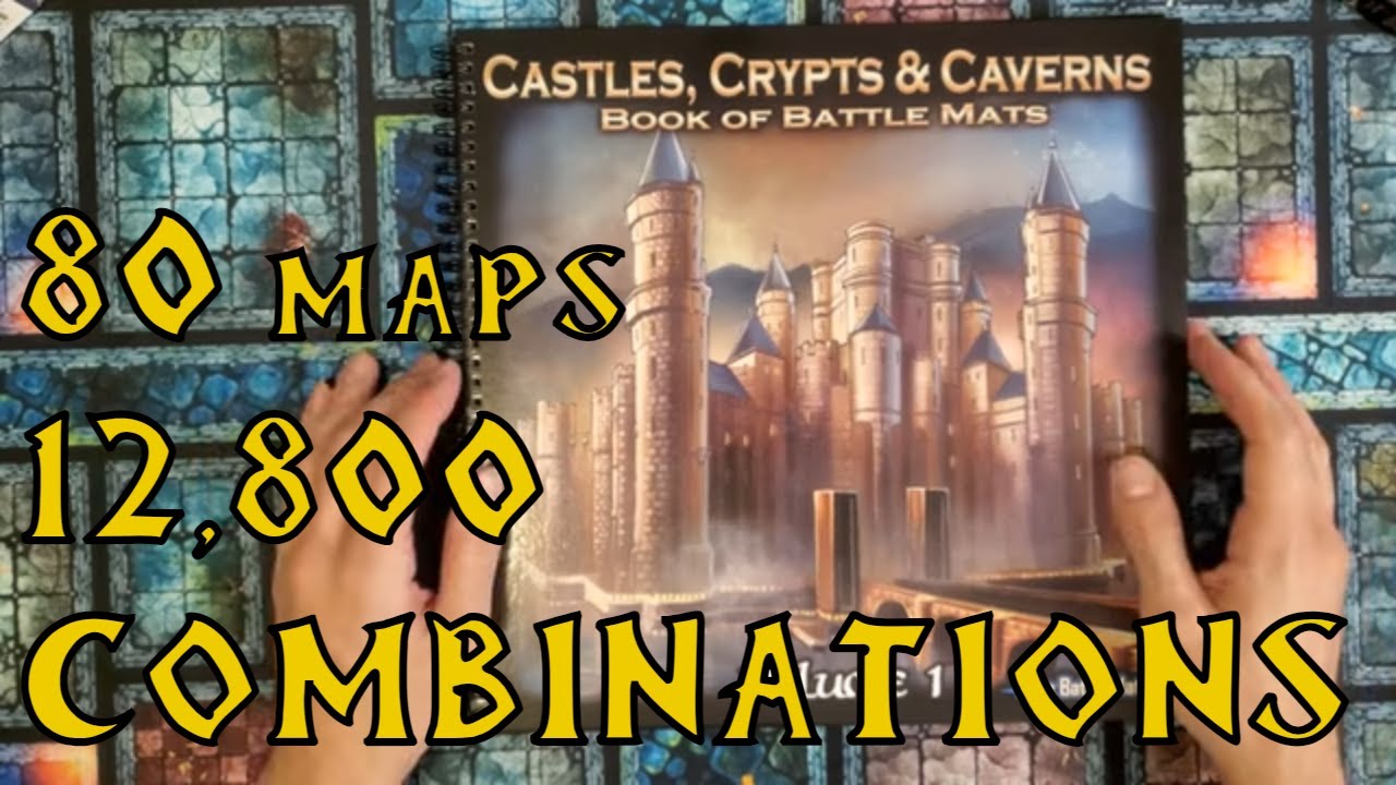 CASTLES, CRYPTS & CAVERNS Book of Battle Maps by Loke Review || Can it HeroQuest?