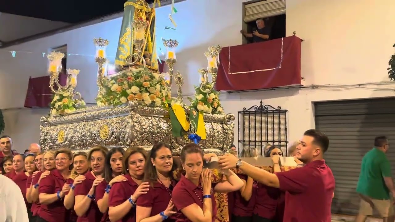Traslado procesional de San Roque en Lopera. Año 2025.