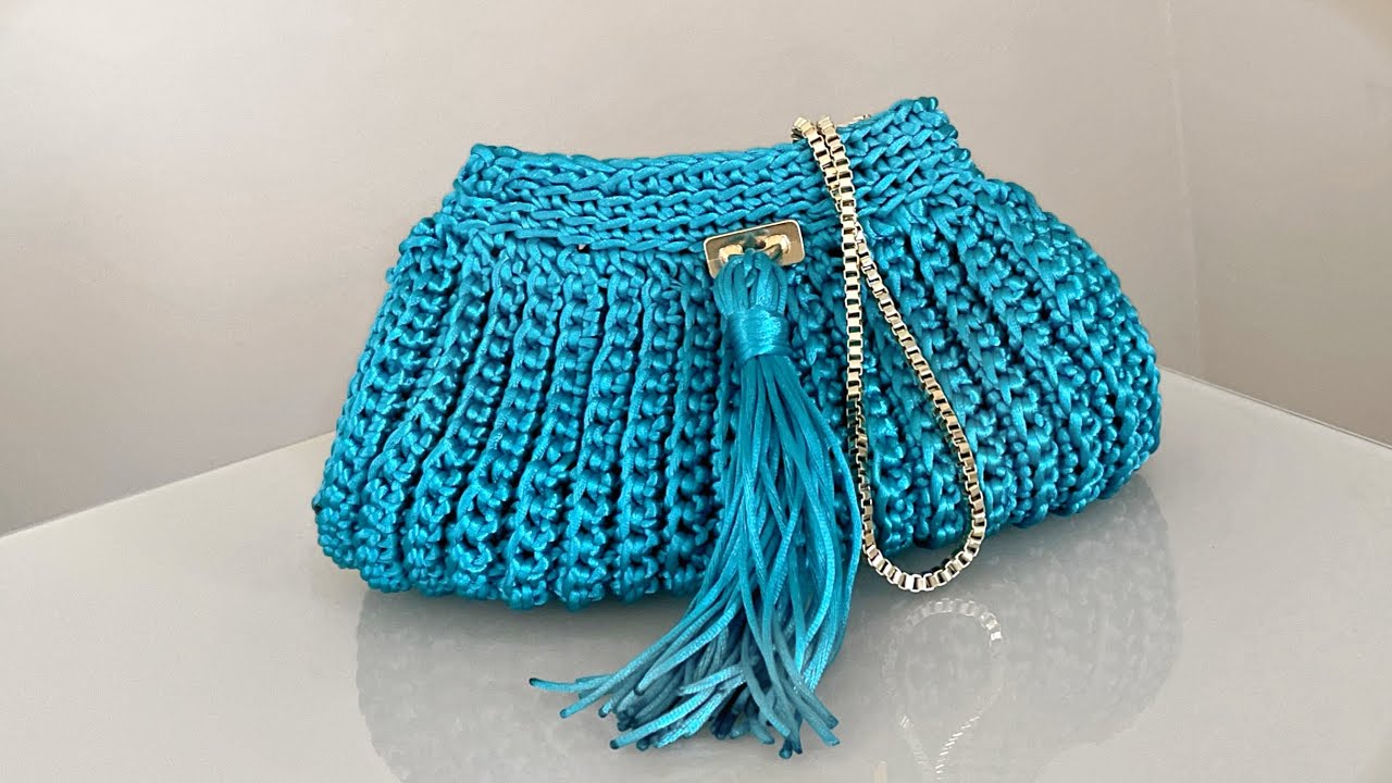 Bolsa de crochê fio de seda - bolsa de crochê fácil de fazer!